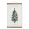All is Calm All is Bright 12" x 18" Teak Hanging Canvas
